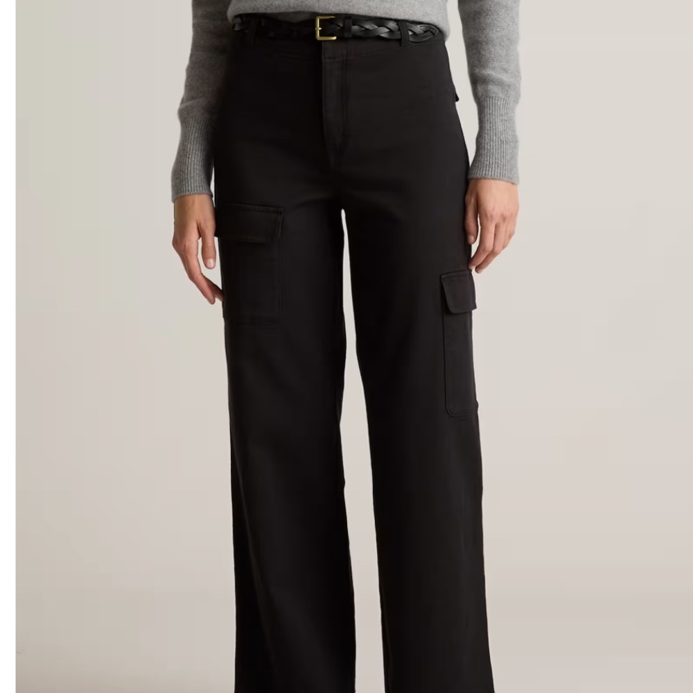 Quince Organic Stretch Cotton Twill Cargo Pants